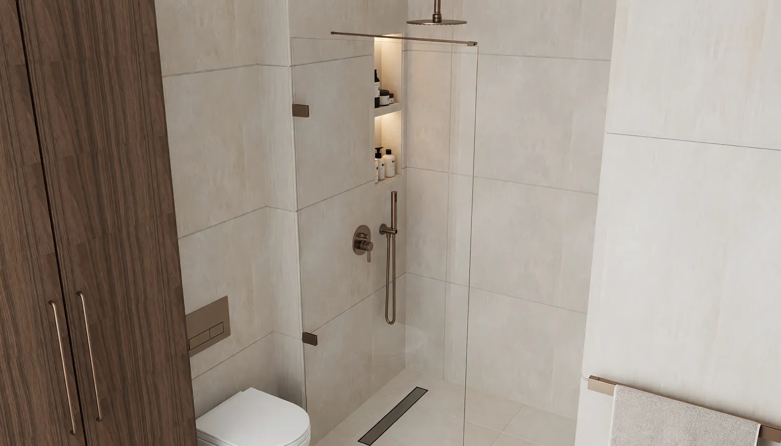 Akaydın Konutu – Banyo – duş nişi